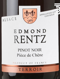Pinot Noir Pièce de Chêne - Domaine Edmond Rentz - 2017 - Rouge