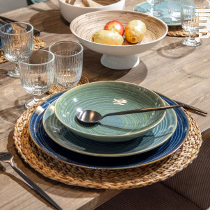 Assiette Plate Moon Lagon 27 Cm lot De 6 - table passion -  - 