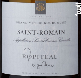 Saint-Romain - Ropiteau Frères - 2018 - Blanc