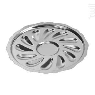 Assiette 12 Moules En Inox - roger orfèvre -  - 