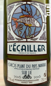Gros Plant Du Pays Nantais Sur Lie - L'ecailler - Château Guipière - 2017 - Blanc