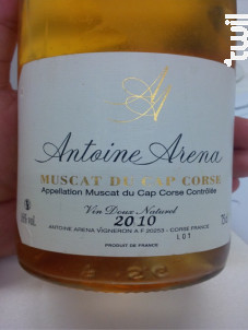 Muscat du Cap Corse - Domaine Antoine Arena - 2017 - Blanc