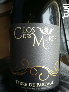 Terre de partage - Clos des Mures - 2019 - Rouge