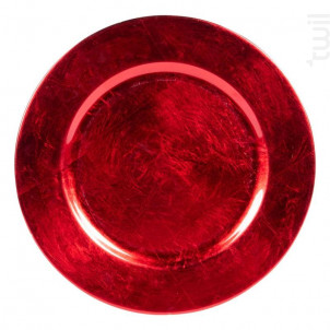 Assiette Rouge Paillette 33 Cm lot De 6 - table passion -  - 