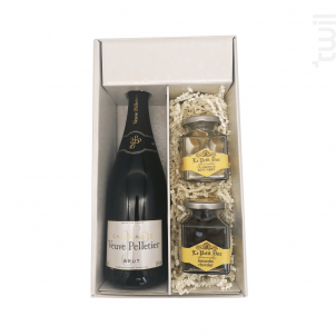 Coffret Cadeau - 1 Brut - 1 Pot De Calissons - 1 Pot D'amandes Enrobées - Champagne Veuve Pelletier & Fils - No vintage - Effervescent