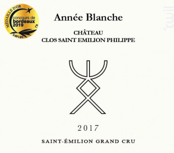 Année Blanche - Château Clos Saint-Emilion Philippe - 2017 - Rouge