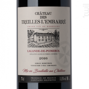 Château des Treilles L'Embarré - Château des Treilles L'Embarré - 2016 - Rouge