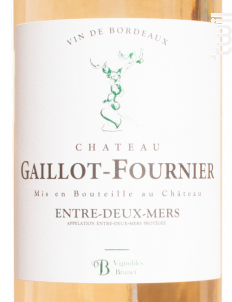Château Gaillot-Fournier Entre deux Mers - Château Gaillot-Fournier - 2018 - Blanc