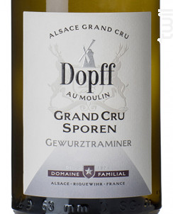 Gewurztraminer Grand Cru Sporen - Dopff Au Moulin - 2016 - Blanc