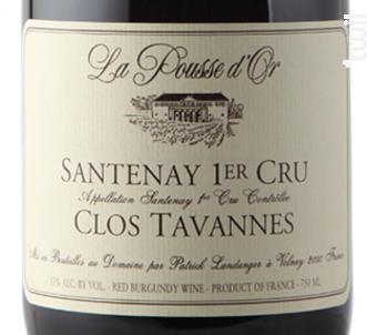 SANTENAY 1er cru Clos de Tavannes - Domaine de la Pousse d'Or - 2020 - Rouge