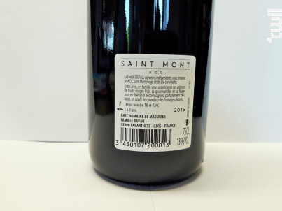 Saint-Mont - Domaine de Maouries - 2016 - Rouge