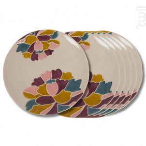 Assiette Plate Paula 25 Cm lot De 6 - Amadeus -  - 