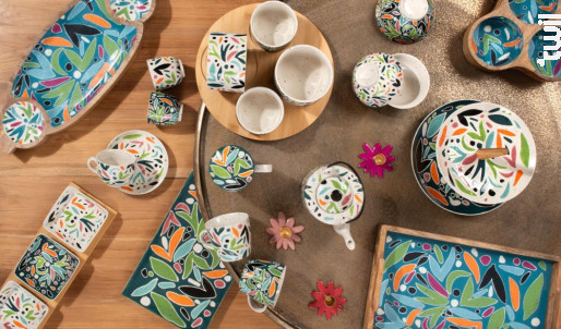 Plat Et Ses 3 Bols Amalia 24x22.5 Cm - Amadeus -  - 