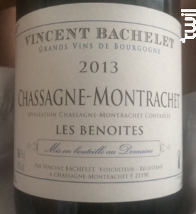 Chassagne-Montrachet Les Benoites - Domaine Vincent Bachelet - 2023 - Rouge