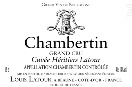 Chambertin Grand Cru Cuvée des Héritiers - Maison Louis Latour - 2006 - Rouge