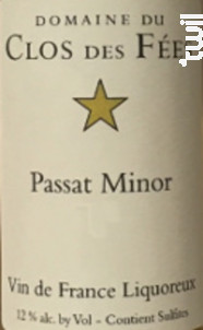 Passat Minor - Hervé Bizeul - Le Clos des Fées - No vintage - Blanc