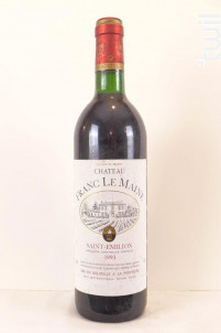 Château Franc Le Maine - Sans Sulfite 2016 - Château FRANC LE MAINE - 1993 - Rouge