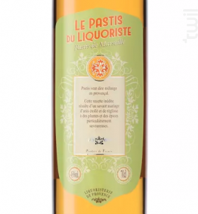 Le Pastis du Liquoriste - Liquoristerie de Provence - No vintage - 