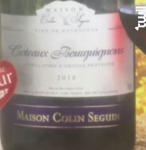 Coteaux Bourguignons - Terroir - Maison Colin Seguin - 2018 - Rouge