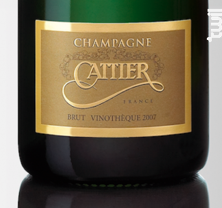 Brut Vinothèque Millésimé - Champagne Cattier - 2007 - Effervescent