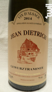 GEWURZTRAMINER - Dietrich Jean & Fils - 2018 - Blanc