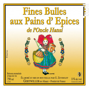 Fines bulles aux épices à pain d'épices - Maison Zeyssolff - No vintage - Effervescent
