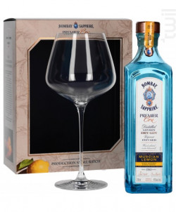Bombay Sapphire 1er Cru Murcian Lemon Gin Coffret + 1 Verre - Bombay Sapphire - No vintage - 