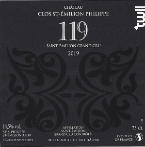 Cuvée 120 - Château Clos Saint-Emilion Philippe - 2019 - Rouge