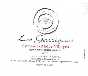 Les Guarrigues - Le Clos Saint Michel - 2015 - Rouge