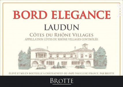 BORD ELEGANCE - Maison Brotte - Sélection - 2023 - Rouge