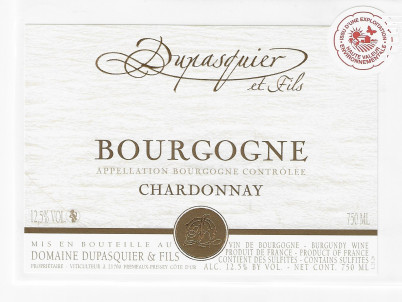 Bourgogne Chardonnay - Domaine Dupasquier et Fils - 2023 - Blanc
