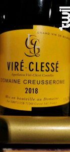 Vire-clesse - Domaine Creusserome - 2018 - Blanc