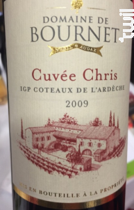 Cuvée Chris - Domaine de Bournet  IGP Ardèche - 2012 - Rouge