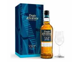 Trois Rivières Rhum Vsop + Coffret Verre - Rhum Trois Rivières - No vintage - 