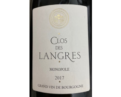 Clos des Langres Monopole - Domaine d'Ardhuy - 2022 - Rouge