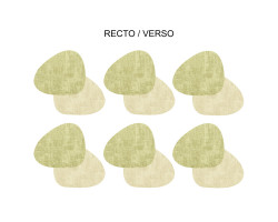 Set De 6 Dessous De Verre Fabrik Galet Vert Beige - table passion -  - 