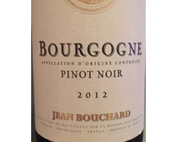 Bourgogne Pinot Noir - Jean Bouchard - 2012 - Rouge