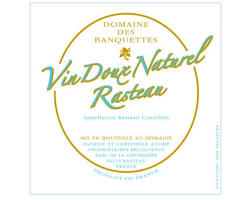 Vin Doux Naturel Rasteau (50cl) - Domaine des Banquettes - 2018 - Rouge