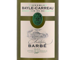 Chateau Barbé blanc sec - Vignobles Bayle-Carreau - 2022 - Blanc