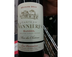 Château Vannières Bandol - Château Vannières - 2019 - Rouge