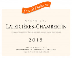 Latricières-Chambertin Grand Cru - Domaine David Duband - 2013 - Rouge