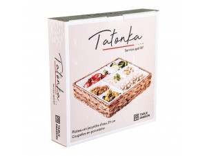 Service Apéritif Tatonka Tressé 8 Pièces Carré - table passion -  - 