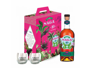 Naga Siam 10 Ans Coffret Avec 2 Verres De Dégustation - Naga - No vintage - 