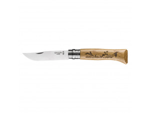 Couteau Gravé Animalia Lame 8.5 Cm Lièvre - opinel -  - 