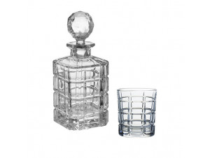 Set De 6 Verres À Whisky Et Carafe En Cristal De Bohême Timesquare - table passion -  - 