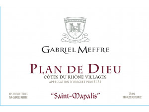 Plan de Dieu - Saint-Mapalis - Maison Gabriel Meffre - 2023 - Red