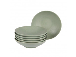 Assiette Creuse Vésuvio Sauge 19 Cm lot De 6 - table passion -  - 