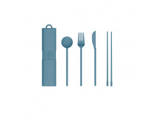 Kit De Couverts Nomade Bleu - Bini -  - 