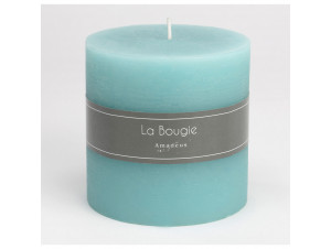 Bougie Gros Cylindre 10 X 10 Cm Bleu Azur lot De 6 - Amadeus -  - 
