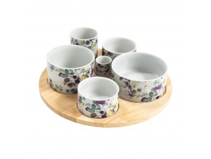 Service Apéritif Tournant Garden En Porcelaine - table passion -  - 